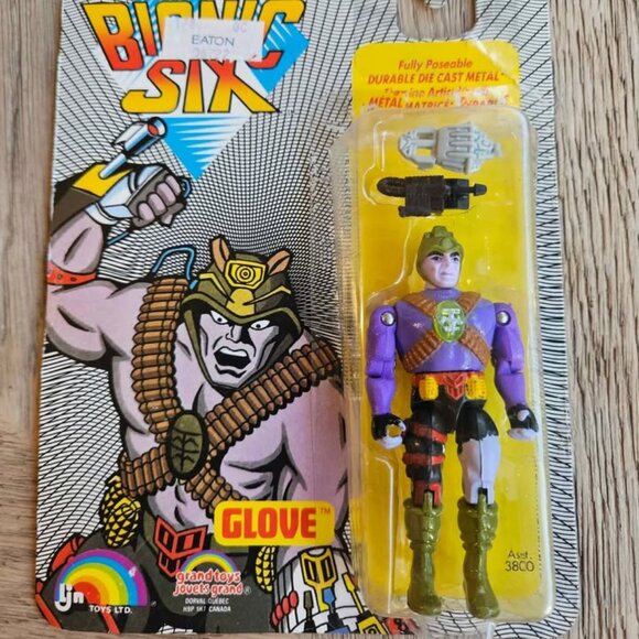 1986 BIONIC SIX "GLOVE" Poseable DIE CAST Action Figure - Picture 1 of 7